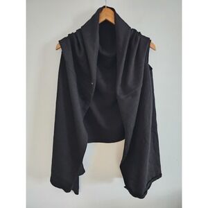 Lululemon Live Freely Wrap 100% Merino Wool Black One Size Style